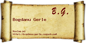 Bogdanu Gerle névjegykártya